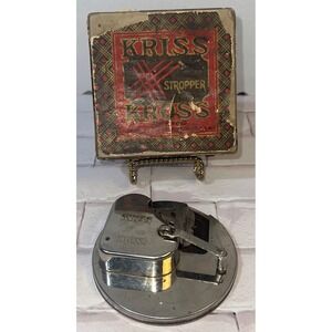Vintage Kriss Kross Razor Blade Stropper Mechanical Sharpener Original Box USA